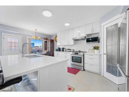 216 Tarawood Place Ne, Calgary, AB - Indoor Photo Showing Kitchen With Stainless Steel Kitchen With Upgraded Kitchen