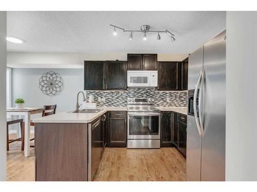 55 Coventry Road Ne, Calgary, AB - Indoor Photo Showing Kitchen With Double Sink With Upgraded Kitchen