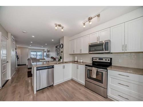 118 Red Embers Gate Ne, Calgary, AB - Indoor Photo Showing Kitchen With Stainless Steel Kitchen With Upgraded Kitchen