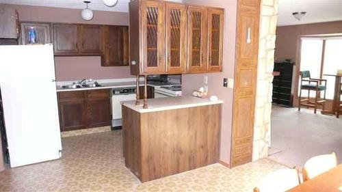 112 Berkley Way Nw, Calgary, AB - Indoor Photo Showing Kitchen With Double Sink