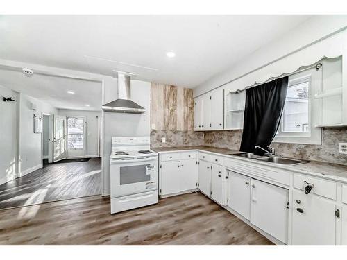 8828 47 Avenue Nw, Calgary, AB - Indoor Photo Showing Kitchen With Double Sink