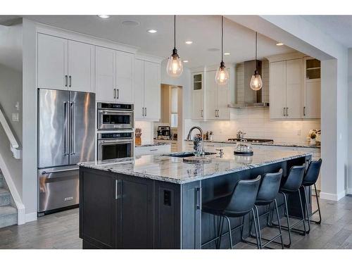 671 Cranston Avenue Se, Calgary, AB - Indoor Photo Showing Kitchen With Upgraded Kitchen