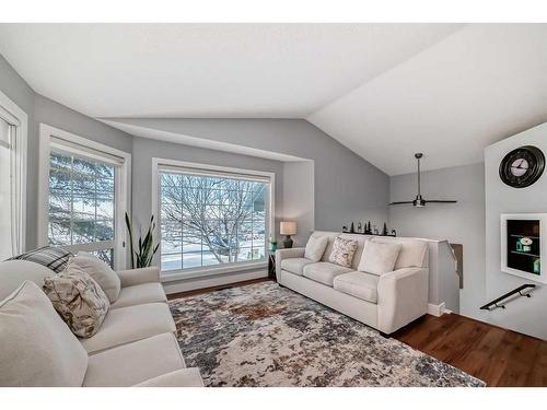 50 Somercrest Circle Sw, Calgary, AB - Indoor Photo Showing Living Room With Fireplace