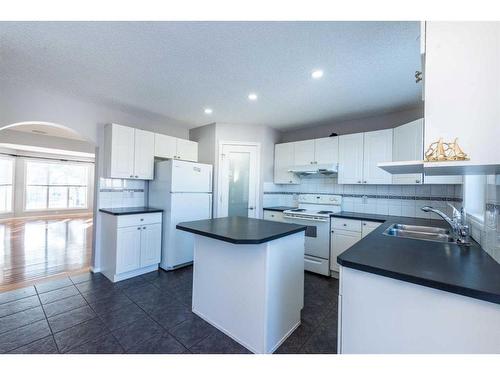 96 Taradale Drive Ne, Calgary, AB - Indoor Photo Showing Kitchen With Double Sink