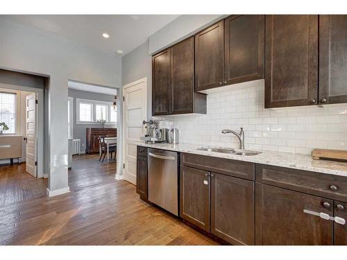 3536 2 Avenue Sw, Calgary, AB - Indoor Photo Showing Kitchen With Double Sink