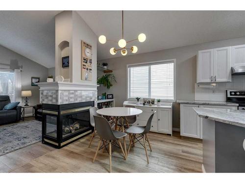 229 Chaparral Villas Se, Calgary, AB - Indoor With Fireplace