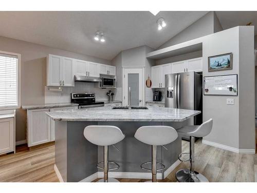 229 Chaparral Villas Se, Calgary, AB - Indoor Photo Showing Kitchen With Stainless Steel Kitchen With Upgraded Kitchen