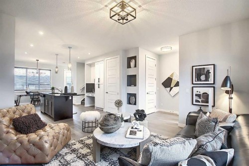 322 Sundown Road, Cochrane, AB - Indoor Photo Showing Living Room