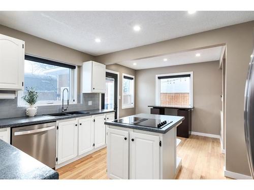 1393 Shawnee Road Sw, Calgary, AB - Indoor Photo Showing Kitchen With Double Sink With Upgraded Kitchen