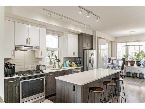 33 Sherwood Lane Nw, Calgary, AB - Indoor Photo Showing Kitchen With Stainless Steel Kitchen With Upgraded Kitchen