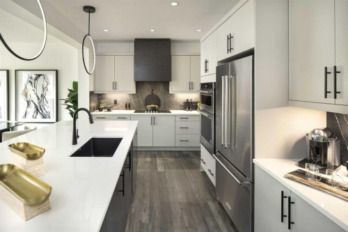 149 Mitchell Road Nw, Calgary, AB - Indoor Photo Showing Kitchen With Stainless Steel Kitchen With Upgraded Kitchen