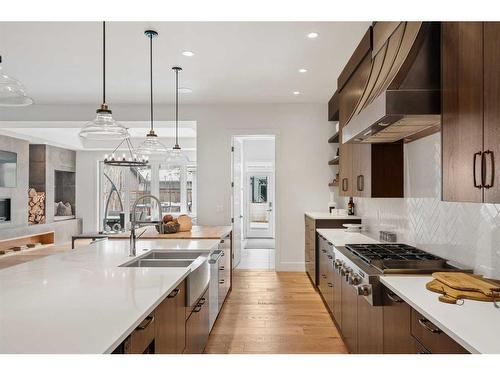 2005 48 Avenue Sw, Calgary, AB - Indoor Photo Showing Kitchen With Double Sink With Upgraded Kitchen