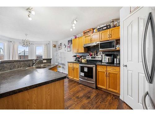 253 Saddlecrest Way Ne, Calgary, AB - Indoor Photo Showing Kitchen With Double Sink