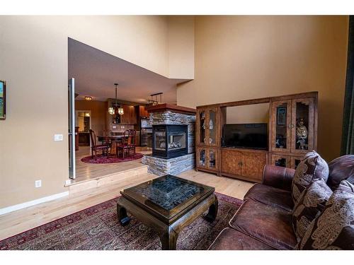 48 Chapala Square Se, Calgary, AB - Indoor Photo Showing Living Room With Fireplace