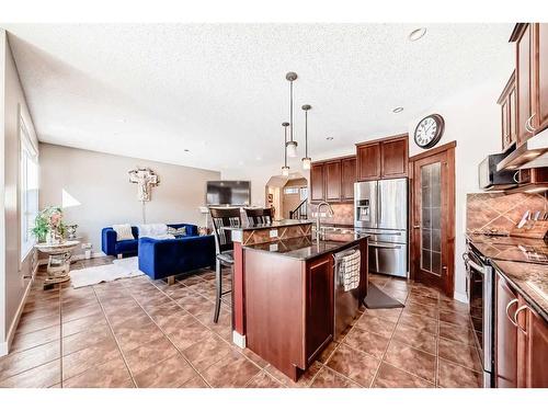 153 Chapalina Heights Se, Calgary, AB - Indoor Photo Showing Kitchen With Upgraded Kitchen