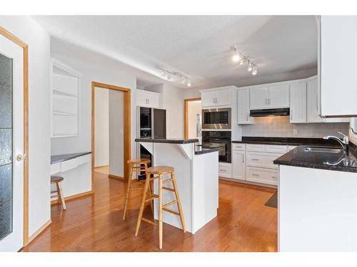 100 Anatapi Lane Sw, Calgary, AB - Indoor Photo Showing Kitchen With Double Sink