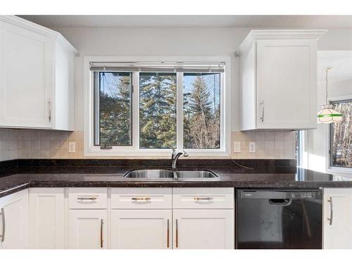 100 Anatapi Lane Sw, Calgary, AB - Indoor Photo Showing Kitchen With Double Sink