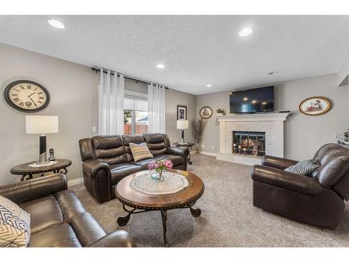 20 Sun Harbour Close Se, Calgary, AB - Indoor Photo Showing Living Room With Fireplace