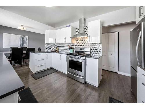 1203 Mackid Road Ne, Calgary, AB - Indoor Photo Showing Kitchen With Stainless Steel Kitchen With Upgraded Kitchen