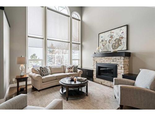 2940 Signal Hill Drive Sw, Calgary, AB - Indoor Photo Showing Living Room With Fireplace