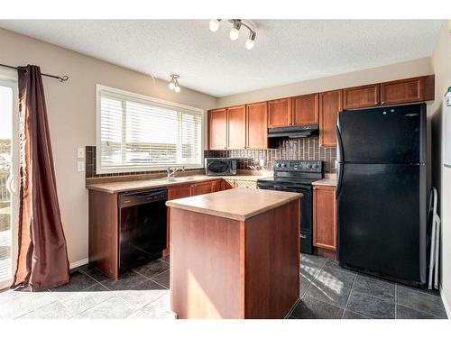 302 Elgin View Se, Calgary, AB - Indoor Photo Showing Kitchen With Double Sink