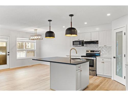 9 Saddlemead Road Ne, Calgary, AB - Indoor Photo Showing Kitchen With Upgraded Kitchen