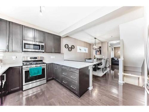 163 Mahogany Grove Se, Calgary, AB - Indoor Photo Showing Kitchen With Upgraded Kitchen