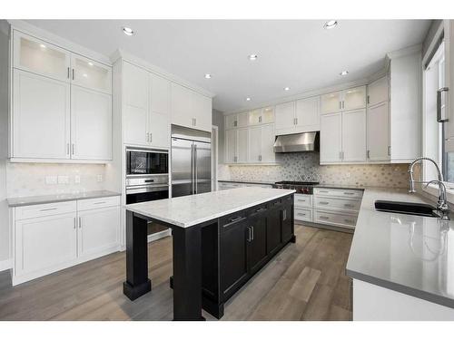 75 Aspen Summit Court Sw, Calgary, AB - Indoor Photo Showing Kitchen With Stainless Steel Kitchen With Upgraded Kitchen