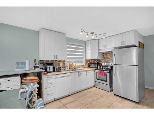 2339 Vista Crescent Ne, Calgary, AB - Indoor Photo Showing Kitchen With Double Sink