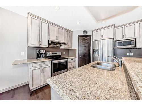 971 Auburn Bay Boulevard Se, Calgary, AB - Indoor Photo Showing Kitchen With Double Sink With Upgraded Kitchen