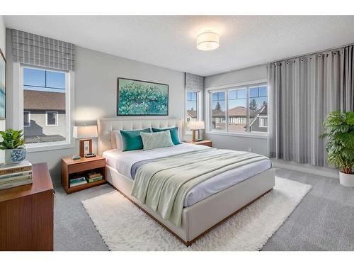 338 Shawnee Boulevard Sw, Calgary, AB - Indoor Photo Showing Bedroom