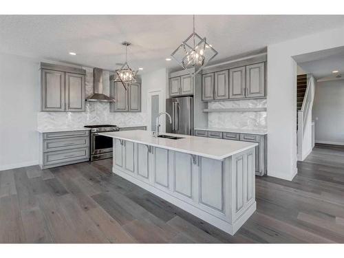 338 Shawnee Boulevard Sw, Calgary, AB - Indoor Photo Showing Kitchen With Stainless Steel Kitchen With Upgraded Kitchen