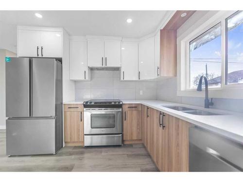 3239 Dovercliffe Road Se, Calgary, AB - Indoor Photo Showing Kitchen With Double Sink With Upgraded Kitchen