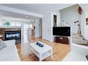 50 Prestwick Rise Se, Calgary, AB  - Indoor Photo Showing Living Room With Fireplace 