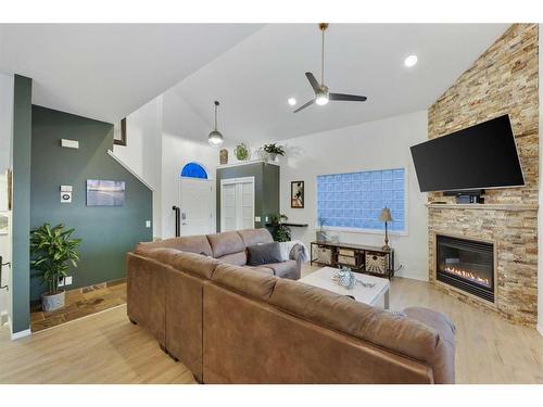 51 Patterson Hill Sw, Calgary, AB - Indoor Photo Showing Living Room With Fireplace