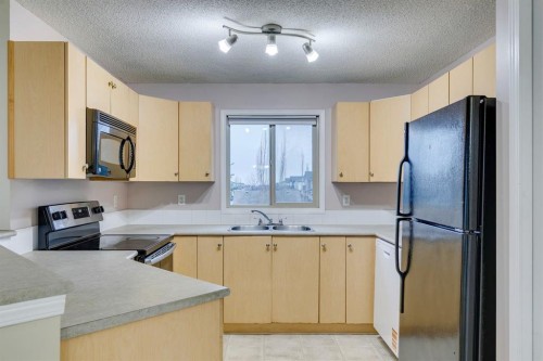 1202-16969 24 Street Sw, Calgary, AB - Indoor Photo Showing Kitchen With Double Sink