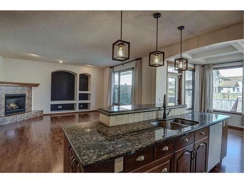 112 Brightonstone Bay Se, Calgary, AB - Indoor With Fireplace