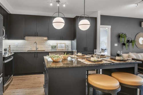 4115-15 Sage Meadows Landing Nw, Calgary, AB - Indoor Photo Showing Kitchen With Upgraded Kitchen