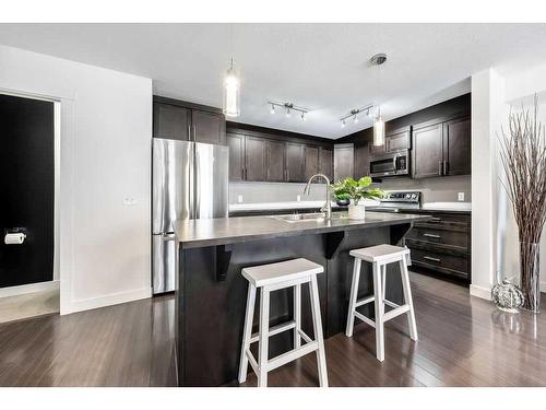 308 Redstone View, Calgary, AB - Indoor Photo Showing Kitchen With Stainless Steel Kitchen With Upgraded Kitchen