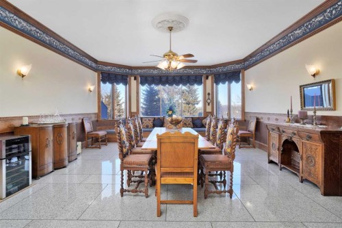 31027 Range Road 50, Rural Mountain View County, AB - Indoor Photo Showing Dining Room