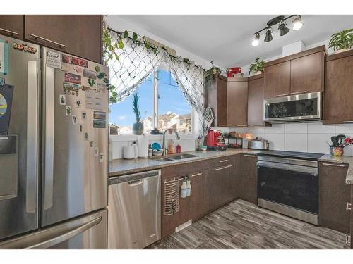 53 Skyview Ranch Manor Ne, Calgary, AB - Indoor Photo Showing Kitchen With Double Sink