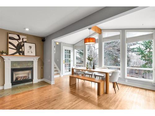 4316 Anne Avenue Sw, Calgary, AB - Indoor With Fireplace