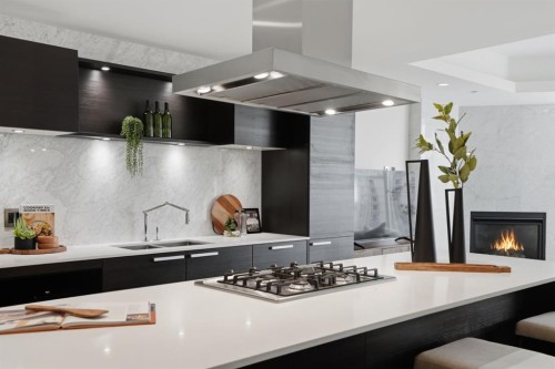 907-738 1 Avenue Sw, Calgary, AB - Indoor Photo Showing Kitchen With Double Sink With Upgraded Kitchen