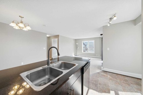 1240-81 Legacy Boulevard Se, Calgary, AB - Indoor Photo Showing Kitchen With Double Sink