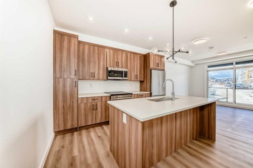 8202-1802 Mahogany Boulevard Se, Calgary, AB - Indoor Photo Showing Kitchen With Upgraded Kitchen