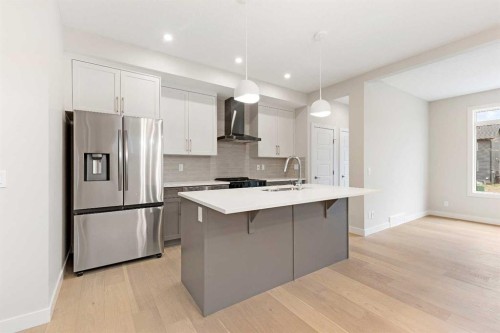 430 River Avenue, Cochrane, AB - Indoor Photo Showing Kitchen With Stainless Steel Kitchen With Upgraded Kitchen