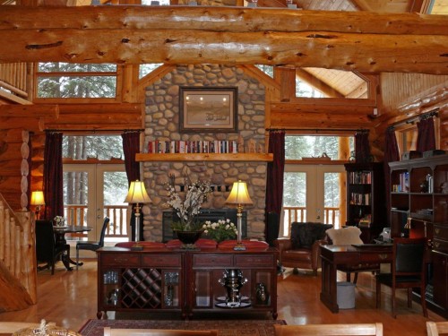 104 White Avenue, Bragg Creek, AB - Indoor With Fireplace