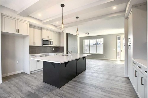 434 River Avenue, Cochrane, AB - Indoor Photo Showing Kitchen With Double Sink With Upgraded Kitchen