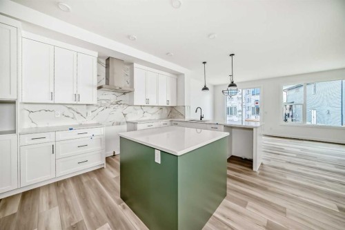 6 Appaloosa Way, Cochrane, AB - Indoor Photo Showing Kitchen With Upgraded Kitchen