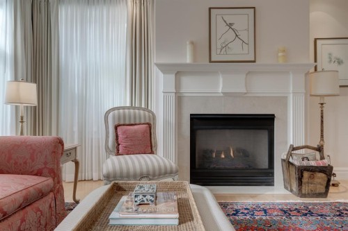 107 Lougheed Circle, Banff, AB - Indoor Photo Showing Living Room With Fireplace